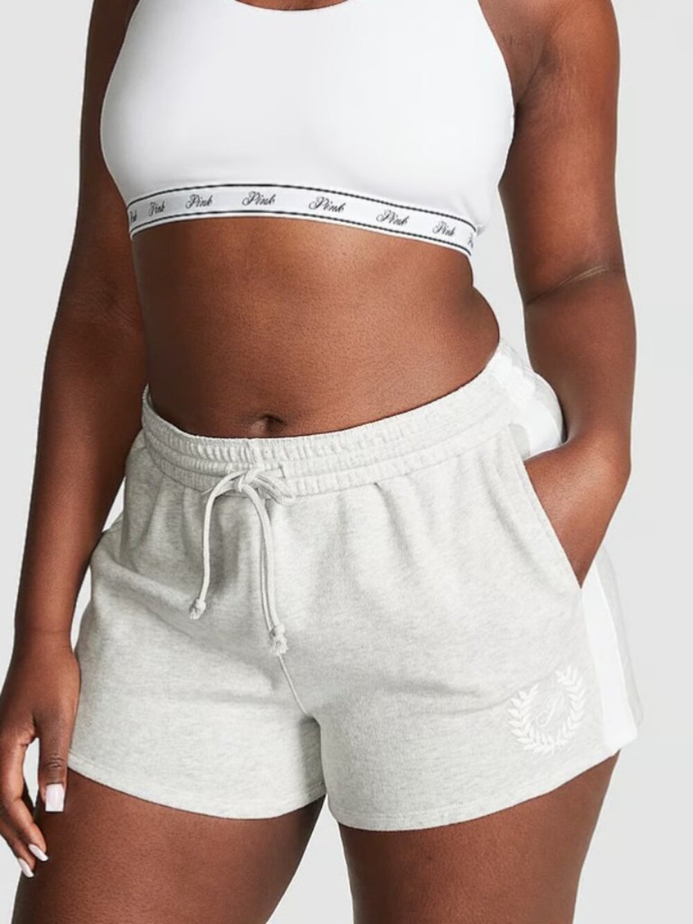 PINK - Victoria's Secret Ivy Fleece Relaxed Shorts - Size M- 3" Inseam NWT!